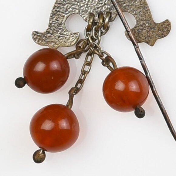 Genuine Baltic Dark Amber 'Lietuva' stick pin - Picture 3 of 3